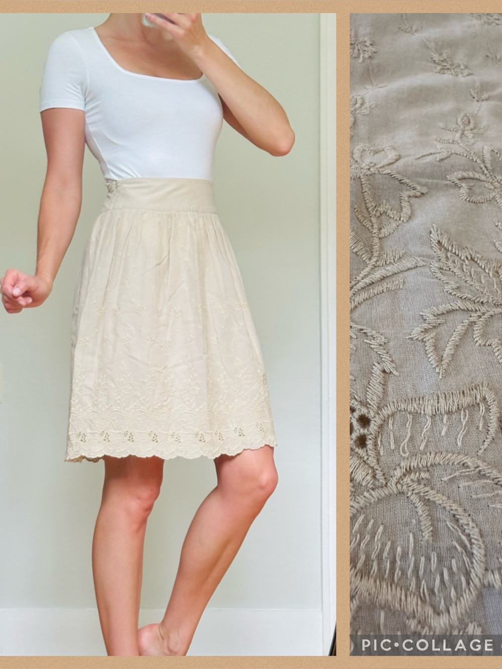 Banana Republic A-Line Skirt Tan